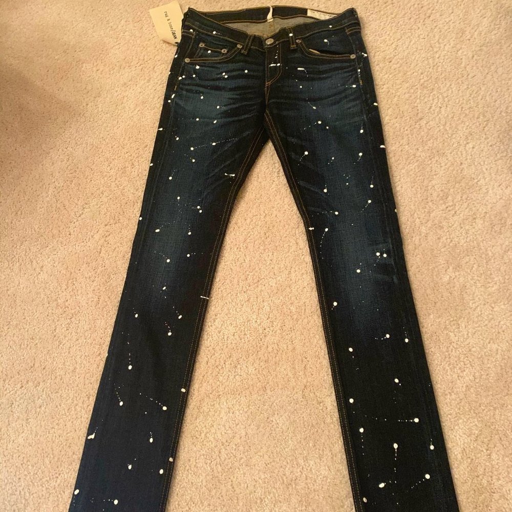 Brand New Splattered Skinny Jeans by Rag & Bone